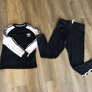 Bundle of adidas long sleeve and leggings